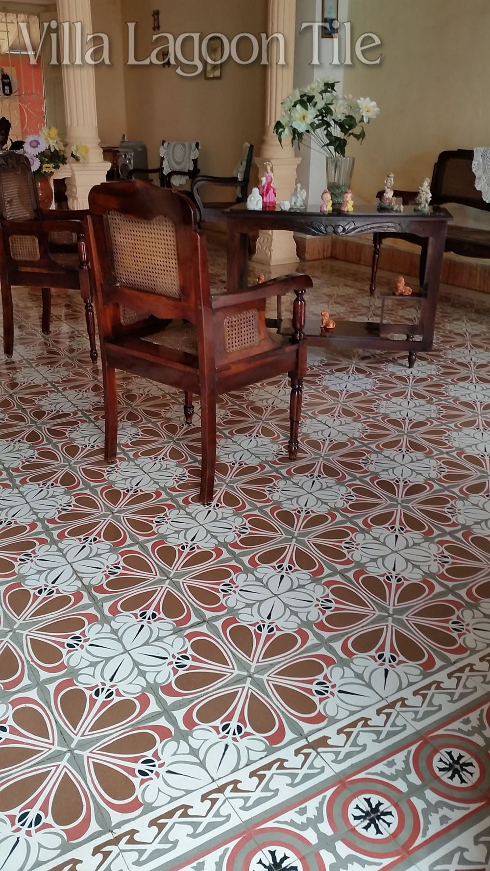 A lovely old Cuban home with intact cement tile floors.