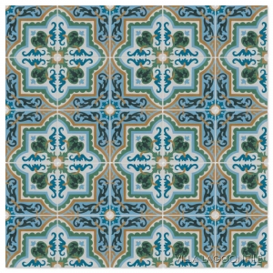 25 tiles of an authentic cuban cement tile in summer colors